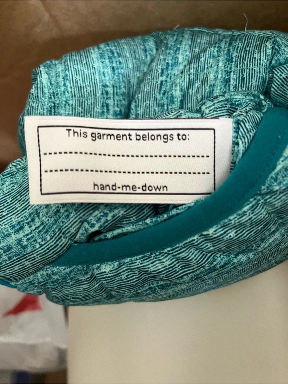 Patagonia Teal & White Reversible Hooded Jacket